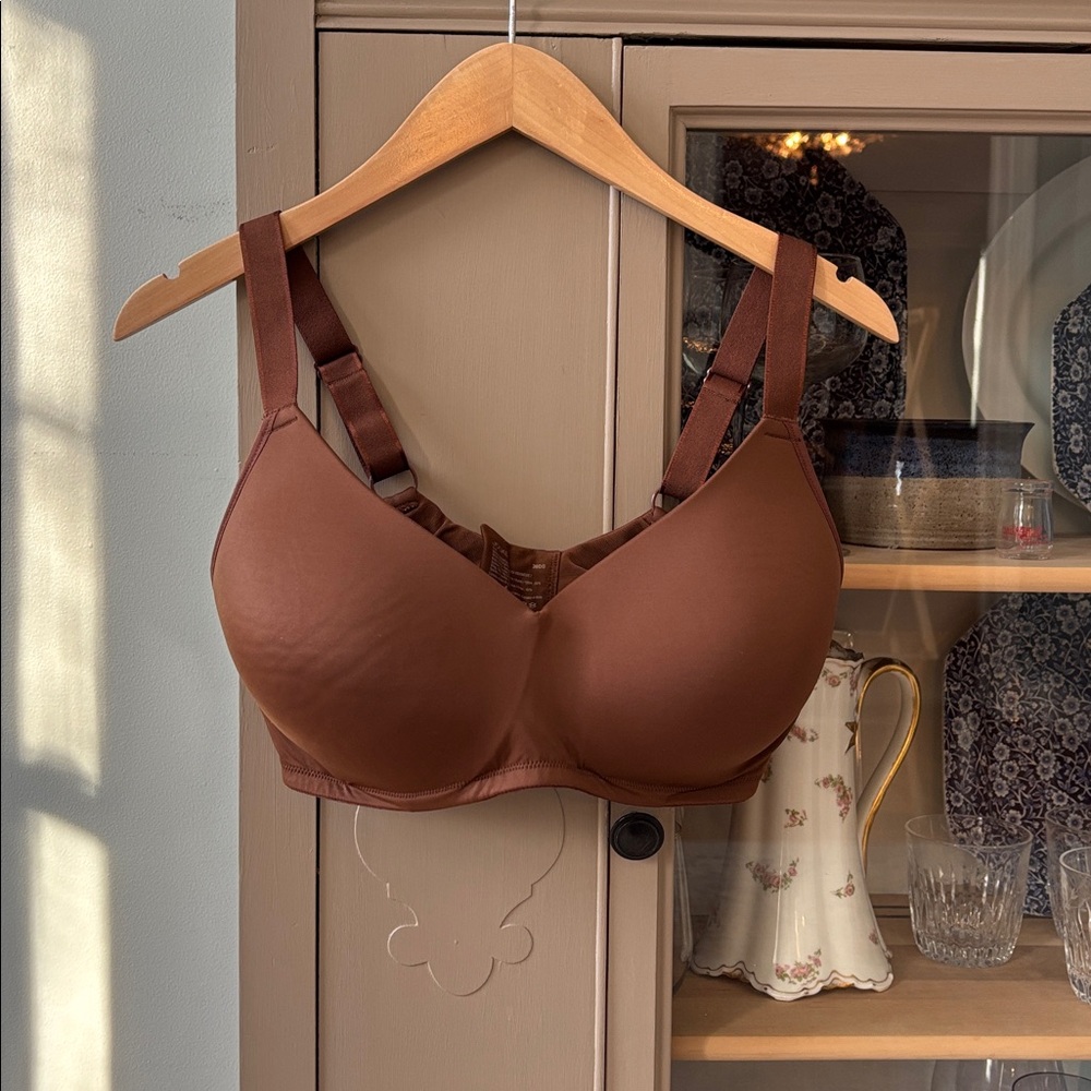 Jockey Smooth & Sleek Full Coverage Wire-free T-Shirt Bra in Chocolate, 36DD - Picture 3 of 7